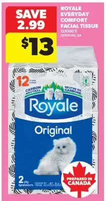 Real Canadian Superstore ROYALE EVERYDAY COMFORT FACIAL TISSUE, 12X100'S offer