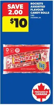 Real Canadian Superstore ROCKETS ASSORTED FLAVOUR CANDY ROLLS offer