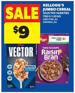Real Canadian Superstore KELLOGG'S JUMBO CEREAL, 700 G-1.05 KG offer