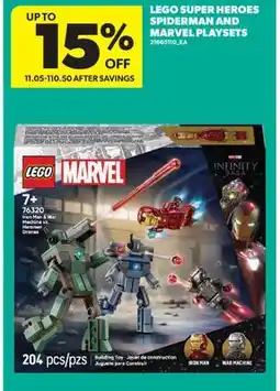 Real Canadian Superstore LEGO SUPER HEROES SPIDERMAN AND MARVEL PLAYSETS offer