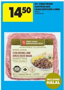 Real Canadian Superstore PC FREE FROM AUSTRALIAN LEAN GROUND LAMB offer