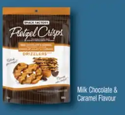 Real Canadian Superstore SNACK FACTORY PRETZEL CRISPS MILK CHOCOLATE & CARAMEL DRIZZLERS offer