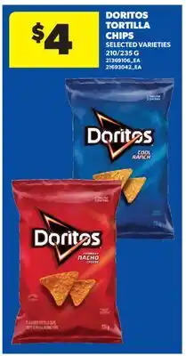 Real Canadian Superstore DORITOS TORTILLA CHIPS, 210/235 G offer