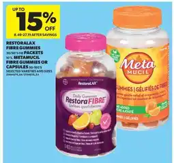 Real Canadian Superstore RESTORALAX FIBRE GUMMIES | 30/90'S OR PACKETS META-MUCIL FIBRE GUMMIES OR CAPSULES 50-160'S offer
