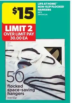 Real Canadian Superstore LIFE AT HOME NON-SLIP FLOCKED HANGERS, 50'S offer