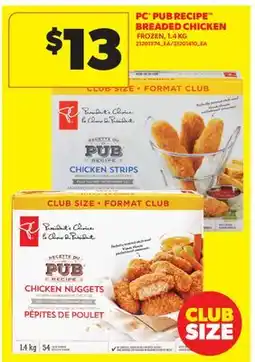 Real Canadian Superstore PC PUB RECIPE BREADED CHICKEN offer