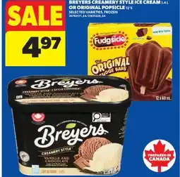 Real Canadian Superstore BREYERS CREAMERY STYLE ICE CREAM, 1.4 L OR ORIGINAL POPSICLE, 12'S offer