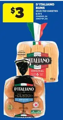 Real Canadian Superstore D'ITALIANO BUNS, 6/8'S offer