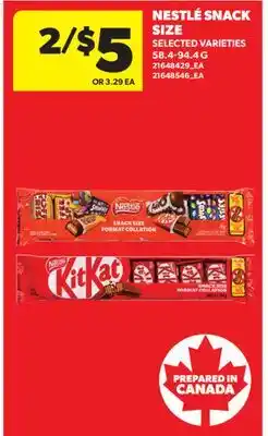 Real Canadian Superstore NESTLÉ SNACK SIZE offer