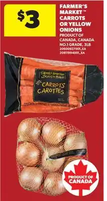 Real Canadian Superstore FARMER'S MARKET CARROTS OR YELLOW ONIONS, 3LB offer
