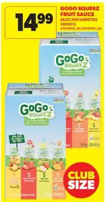 Real Canadian Superstore GOGO SQUEEZ FRUIT SAUCE offer