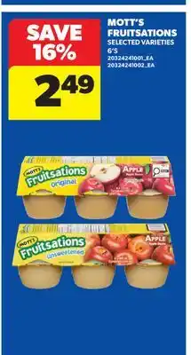 Real Canadian Superstore MOTT'S FRUITSATIONS, 6'S offer