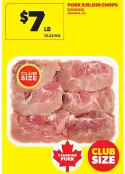 Real Canadian Superstore PORK SIRLOIN CHOPS offer