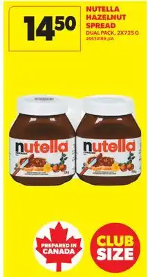 Real Canadian Superstore NUTELLA HAZELNUT SPREAD offer
