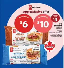 Real Canadian Superstore PC BURGERS offer