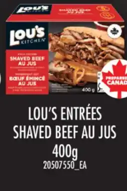 Real Canadian Superstore LOU'S ENTRÉES SHAVED BEEF AU JUS offer