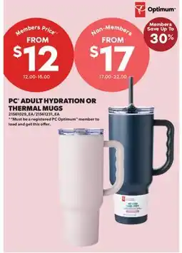 Real Canadian Superstore PC ADULT HYDRATION OR THERMAL MUGS offer