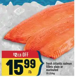 Marché Adonis FRESH ATLANTIC SALMON FILLETS PLAIN OR MARINATED offer
