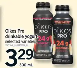 Fortinos OIKOS PRO DRINKABLE YOGURT offer