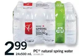 Fortinos PC NATURAL SPRING WATER offer