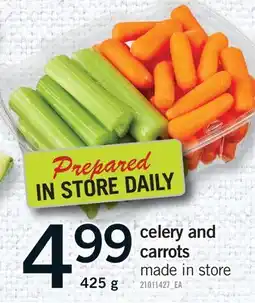 Fortinos CELERY AND CARROTS offer