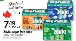 Fortinos ZEVIA SUGAR-FREE SODA offer