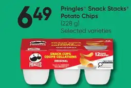 Fortinos PRINGLES SNACK STACKS POTATO CHIPS, (228 G) offer