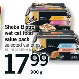 Fortinos SHEBA BISTRO WET CAT FOOD VALUE PACK offer