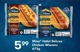 Fortinos MINA HALAL DELUXE CHICKEN WIENERS offer