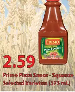 Fortinos PRIMO PIZZA SAUCE - SQUEEZE, (375 mL) offer
