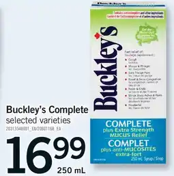 Fortinos BUCKLEY'S COMPLETE offer