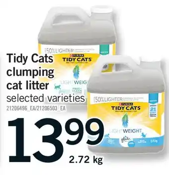 Fortinos TIDY CATS CLUMPING CAT LITTER offer