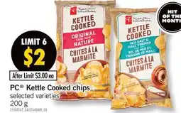 Fortinos PC KETTLE COOKED CHIPS offer