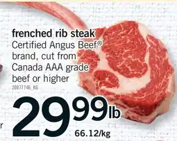 Fortinos FRENCHED RIB STEAK offer