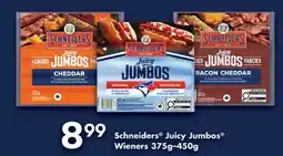 Fortinos SCHNEIDERS JUICY JUMBOS WIENERS, 375G-450G offer