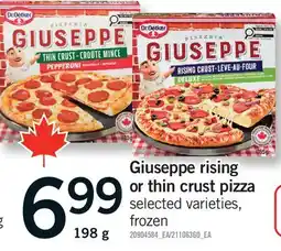 Fortinos GIUSEPPE RISING OR THIN CRUST PIZZA offer