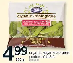 Fortinos ORGANIC SUGAR SNAP PEAS offer