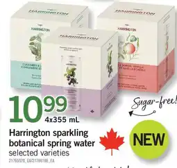 Fortinos HARRINGTON SPARKLING BOTANICAL SPRING WATER offer