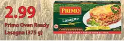 Fortinos PRIMO OVEN READY LASAGNA, (375 G) offer