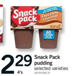 Fortinos SNACK PACK PUDDING, 4'S offer