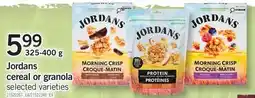 Fortinos JORDANS CEREAL OR GRANOLA offer