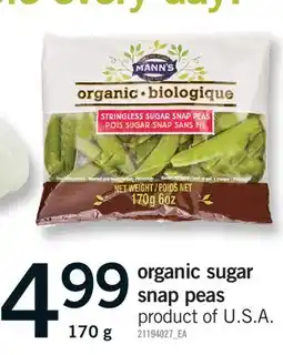 Fortinos ORGANIC SUGAR SNAP PEAS offer