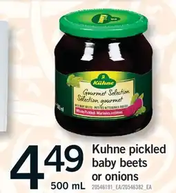 Fortinos KUHNE PICKLED BABY BEETS OR ONIONS offer
