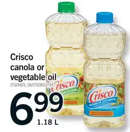 Fortinos CRISCO CANOLA OR VEGETABLE OIL offer