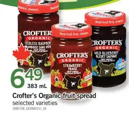 Fortinos CROFTER'S ORGANIC FRUIT SPREAD offer