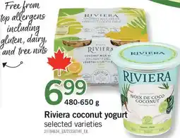 Fortinos RIVIERA COCONUT YOGURT offer