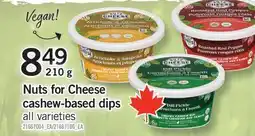 Fortinos NUTS FOR CHEESE CASHEW-BASED DIPS offer