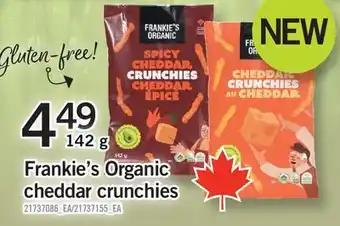 Fortinos FRANKIE'S ORGANIC CHEDDAR CRUNCHIES offer