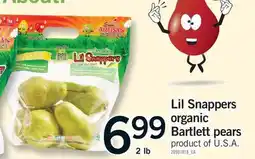 Fortinos LIL SNAPPERS ORGANIC BARTLETT PEARS, 2 LB offer