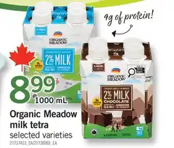 Fortinos ORGANIC MEADOW MILK TETRA offer